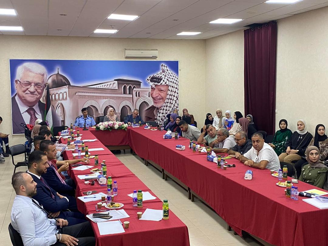 جانب من الورشة. (تصوير ثائر أبو بكر/وفا)